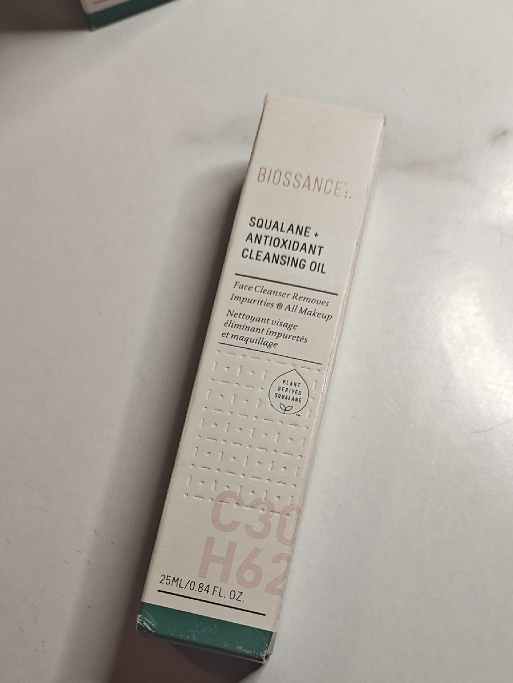Biossance White Box with Teal Accent - Squalane Cleansing Oil